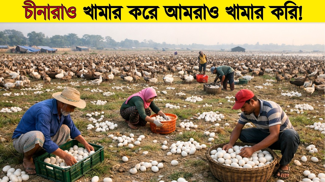 চীন যেভাবে লাখ লাখ হাঁস পালন করে! Duck Farming Factory Process