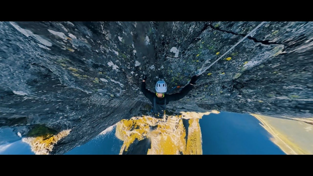 Hornelen Via Ferrata in Norway. Grade E-F