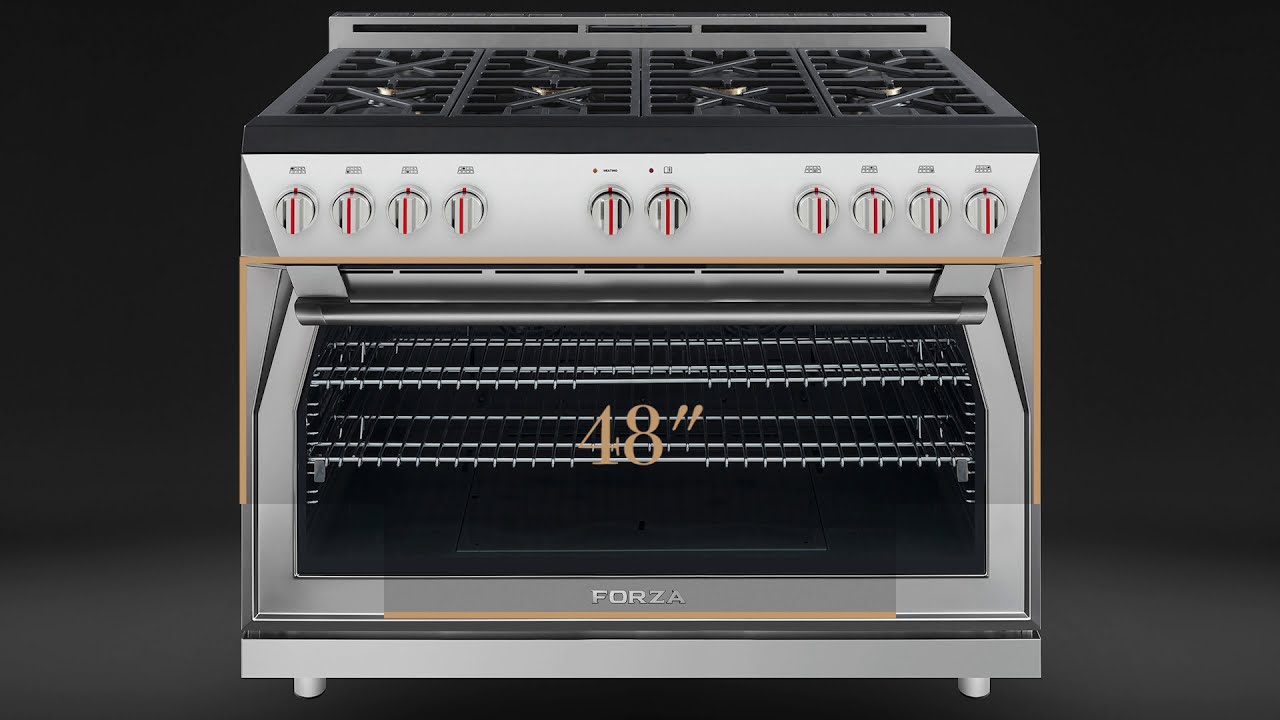World's first 48-inch gas range with a single oven cavity from Forza