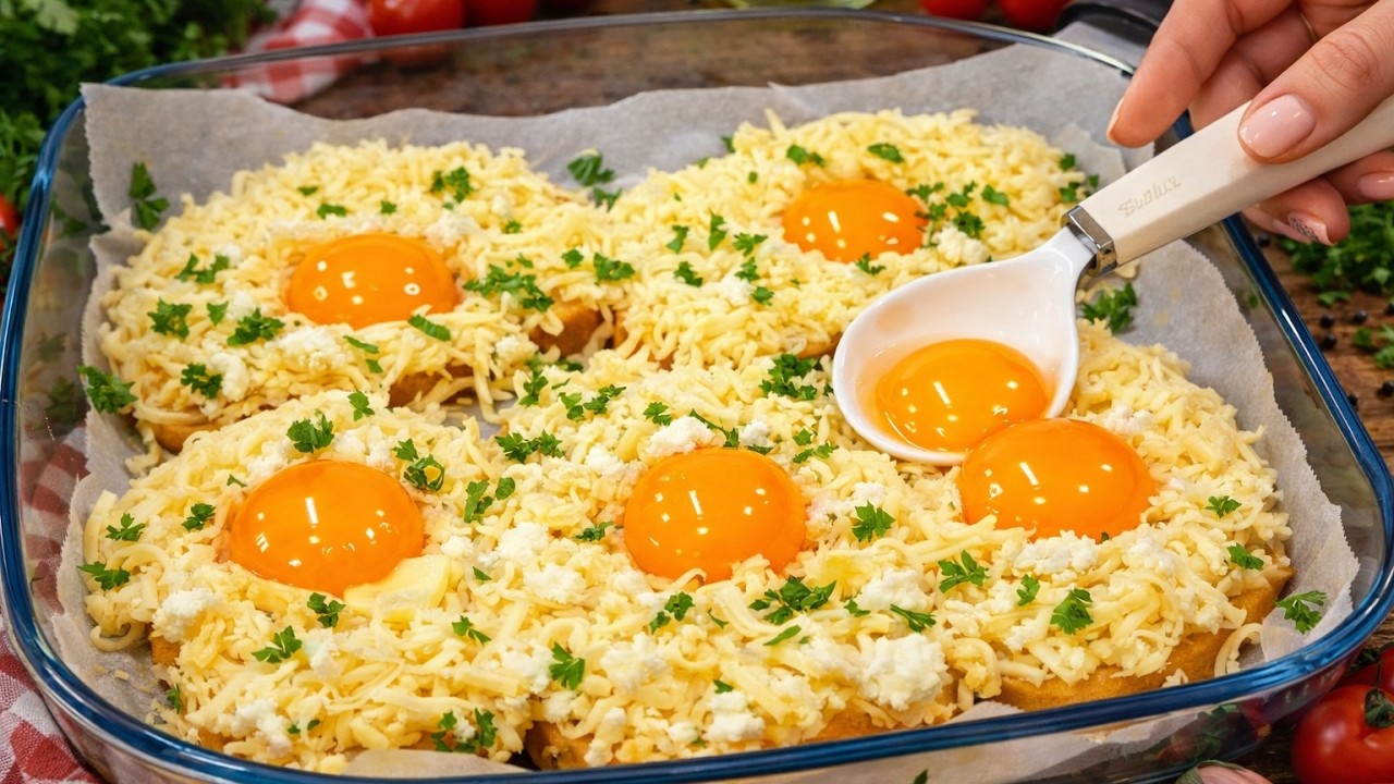 🚨 Быстрый завтрак за 10 минут! Рецепт с яйцами и сыром, который понравится всем.