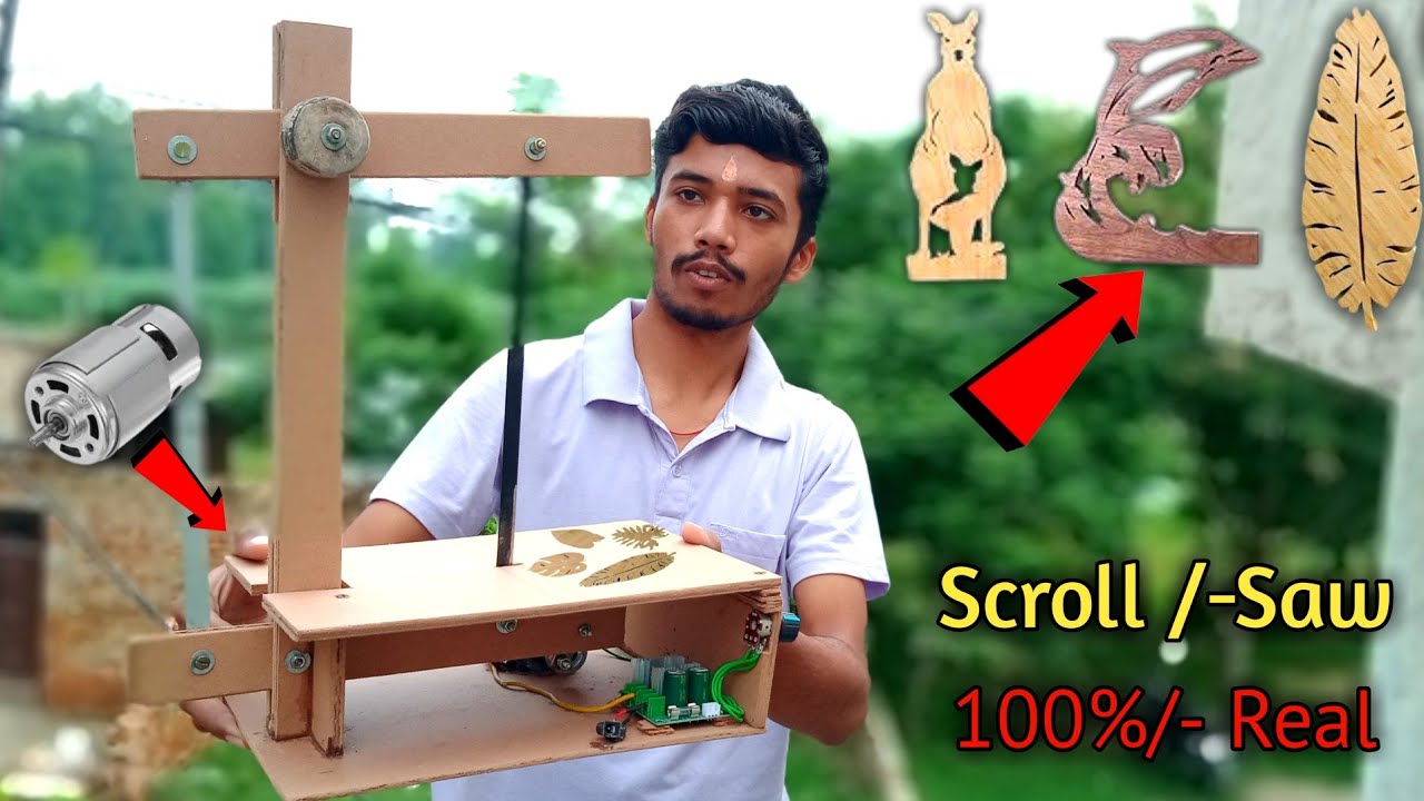 घर पर बनाओ Scroll Saw और सब कुछ काट देगा || How To Make Scroll Saw With 775 DC Motor ⚡💡