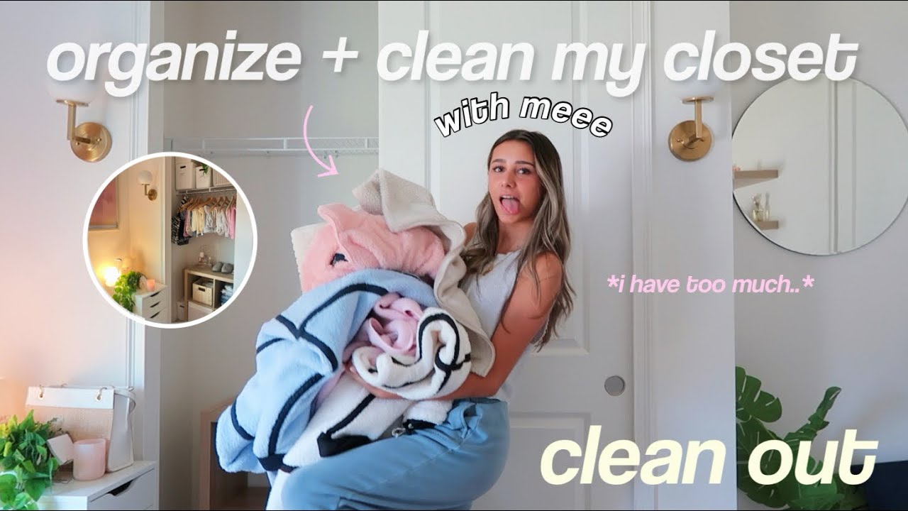 organize + clean out my *messy* closet & tour☁️ inspo