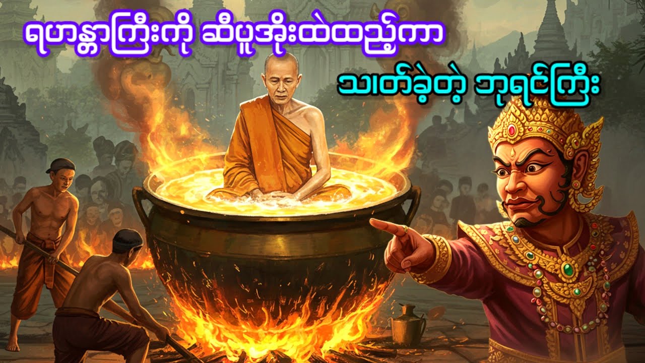 ရဟန္တာကြီးကို ဆီပူအိုးထဲ ထည့်သ-တ်ခဲ့တဲ့ ဘုရင်ကြီး