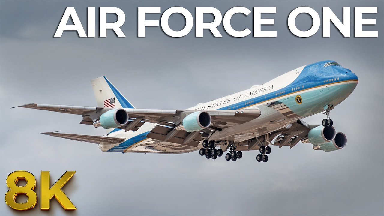 AIR FORCE ONE LANDING at Luke AFB (Phoenix, AZ) on Sept 21st, 2025 in 8K