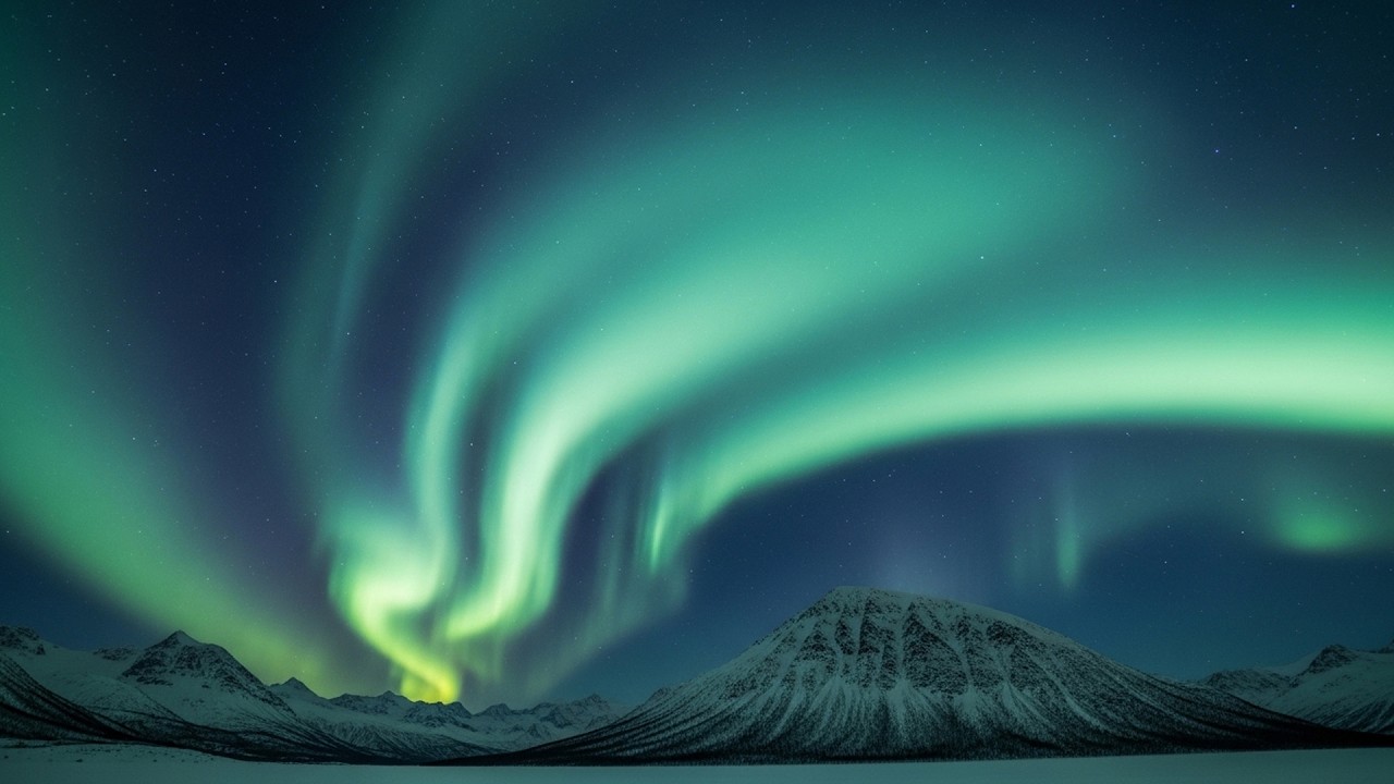 Deep Sleep Meditation with Aurora Lights | Insomnia Relief