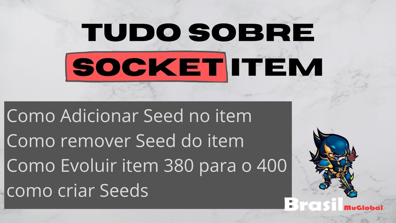 Tudo sobre Socket Item - Tutorial Completo - Mu Global S14.2