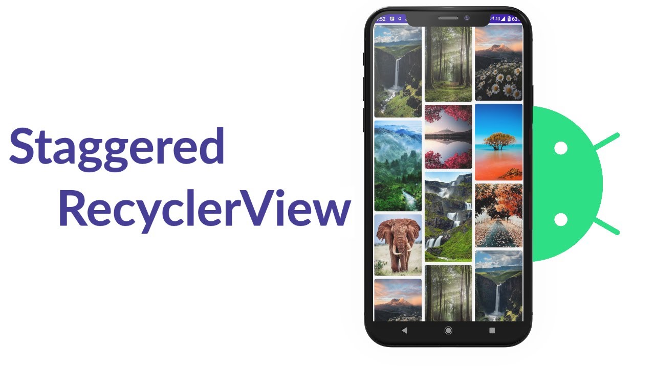 AndroidX Staggered RecyclerView | Android Studio Tutorial