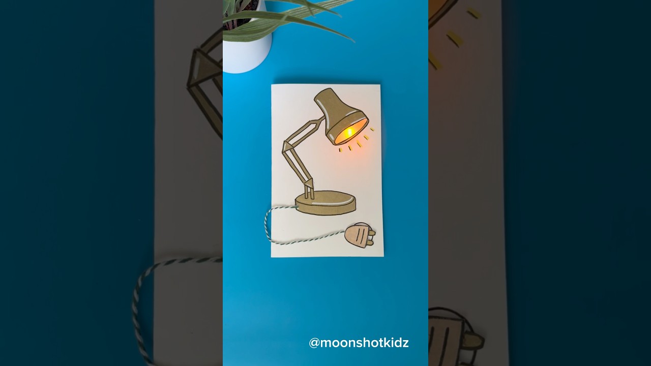 Creative STEAM interactive paper circuit craft tutorial using conductive tape and a LED