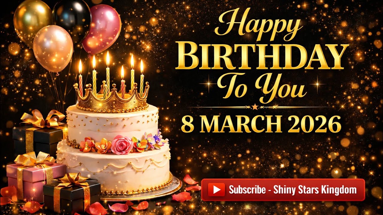 Happy Birthday 8 March 2026 🎂 Best Birthday Wishes & Song | Happy Birthday To You 