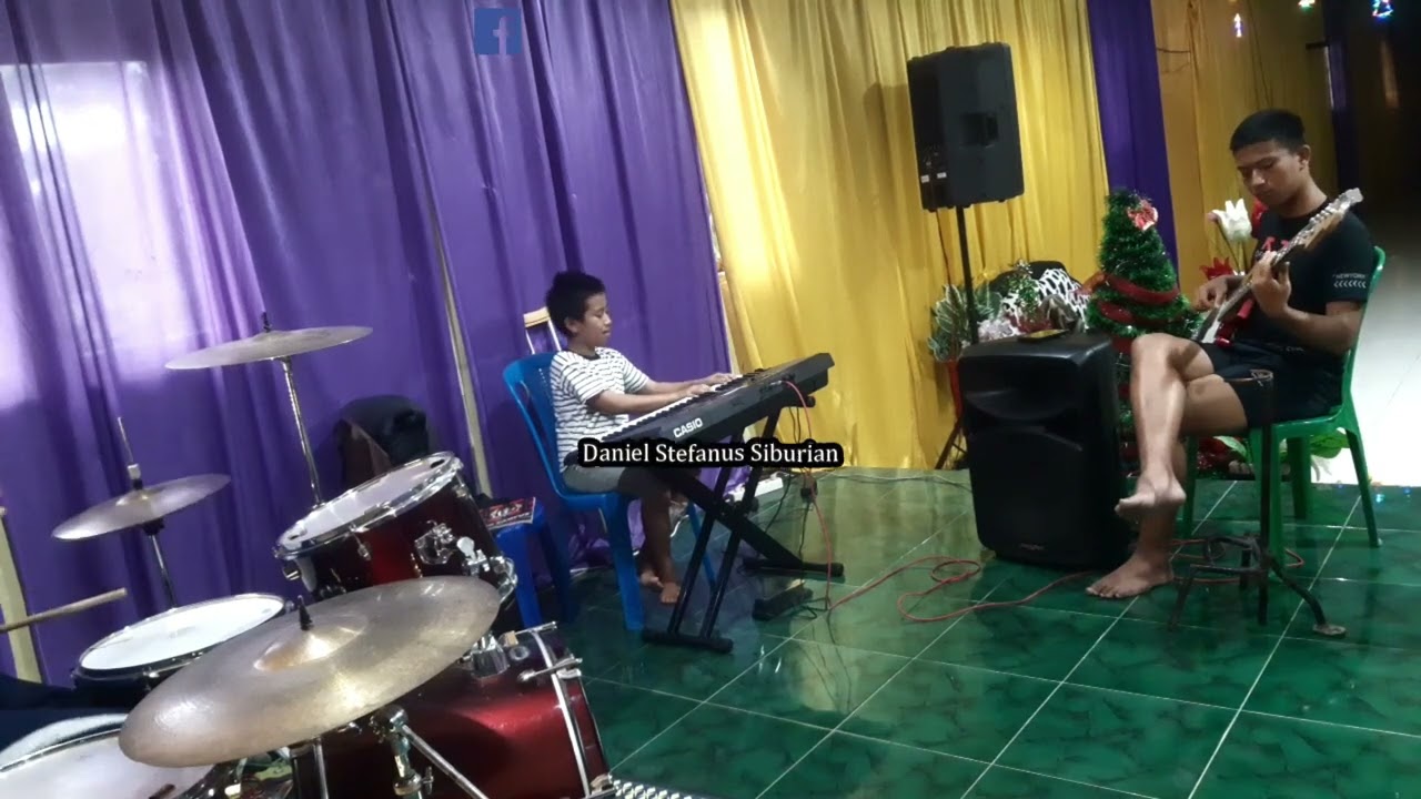 Latihan Band Rohani – Drum, Bass & Piano | Siswa Les  #9