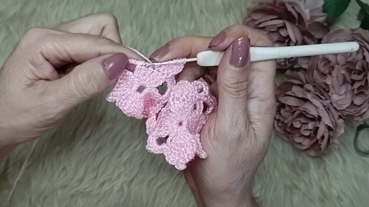 Míralo y sorpréndete !! Cuadrito de 2 vueltas a crochet/No podrás creer que es con hilo cristal