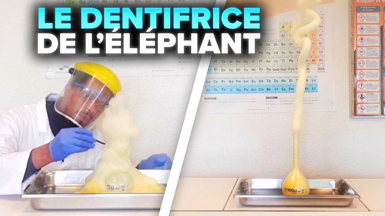 EXPÉRIENCE #3 : LE DENTIFRICE DE L’ÉLÉPHANT (Comment réaliser l'expérience au labo et à la maison ?)