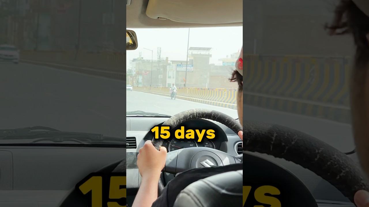 I tried to learn car driving in 15days 😱 #shorts #ytshorts #challenge
