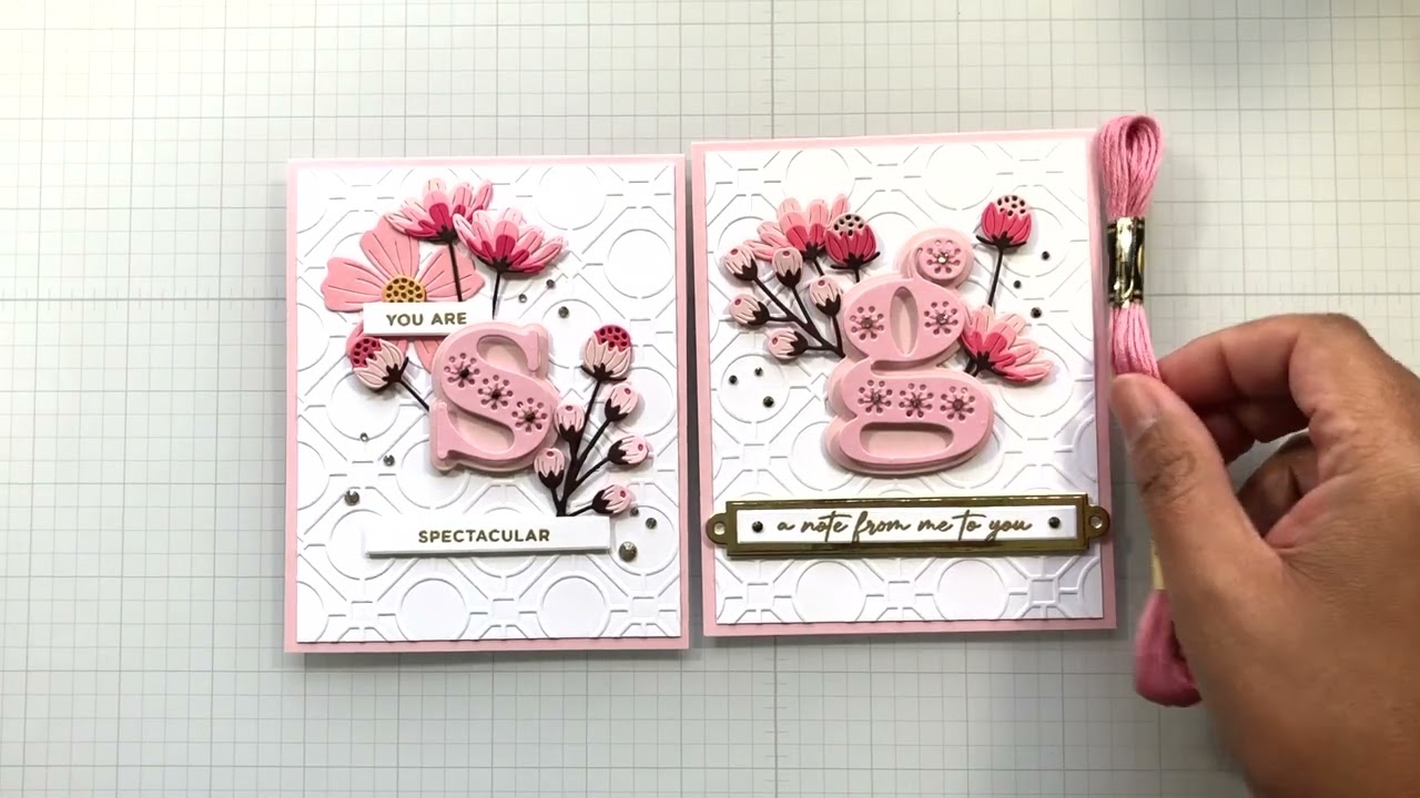 Spellbinders Stitched Alpha & Floral FUN | Card Share & Haul