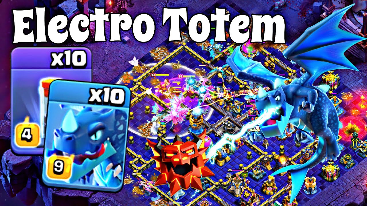 Super Easy TH18 Mass Electro Dragon Destroy Legend Bases (Totem Spam 2025)