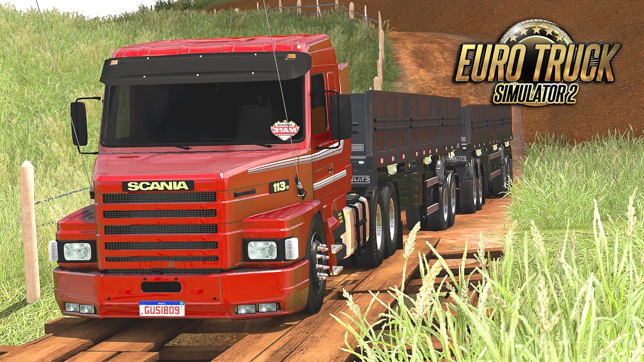 Scania 113H no Rodotrem Passando pelo Atoleiro - Euro Truck 2
