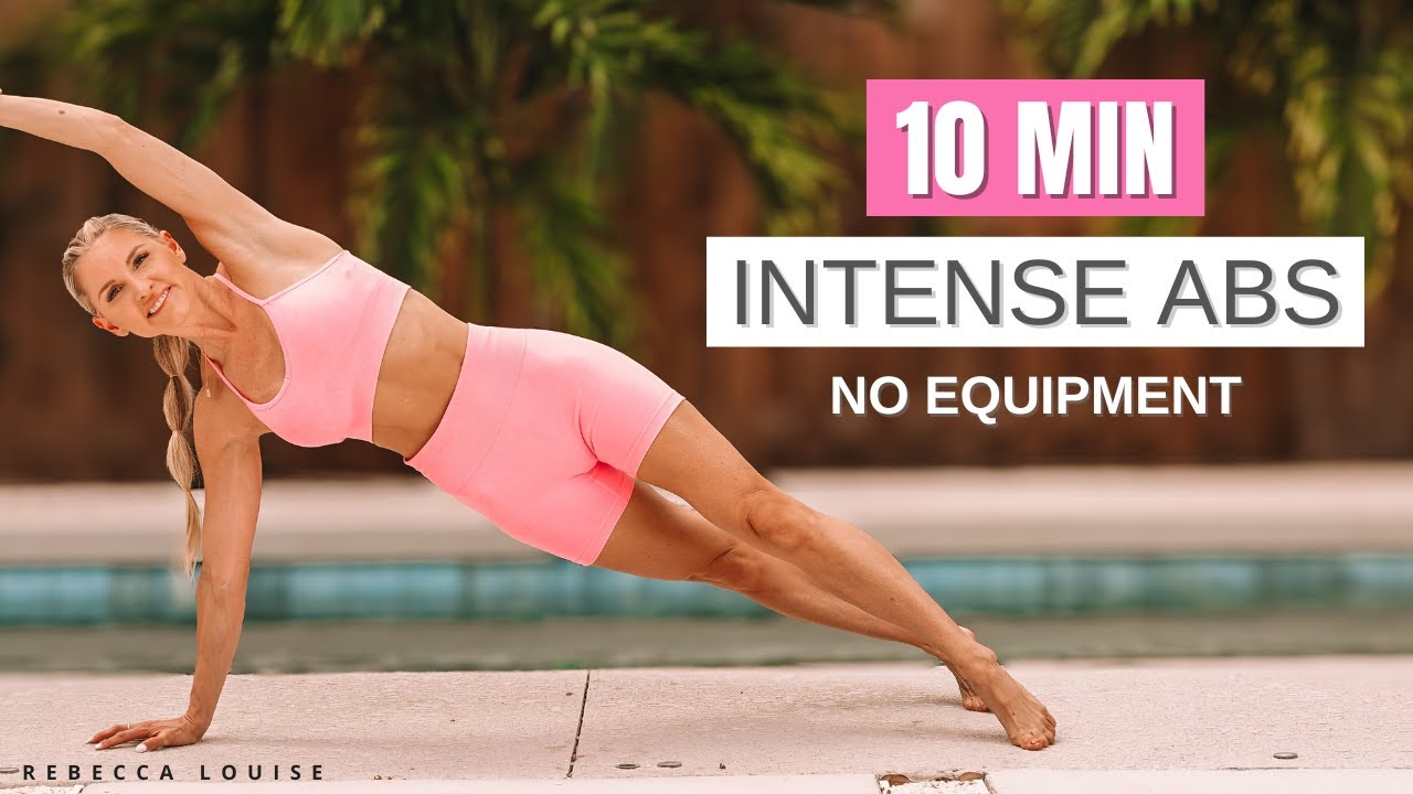 10 MIN INTENSE ABS 🔥 (no equipment) at home core exercises | Rebecca Louise