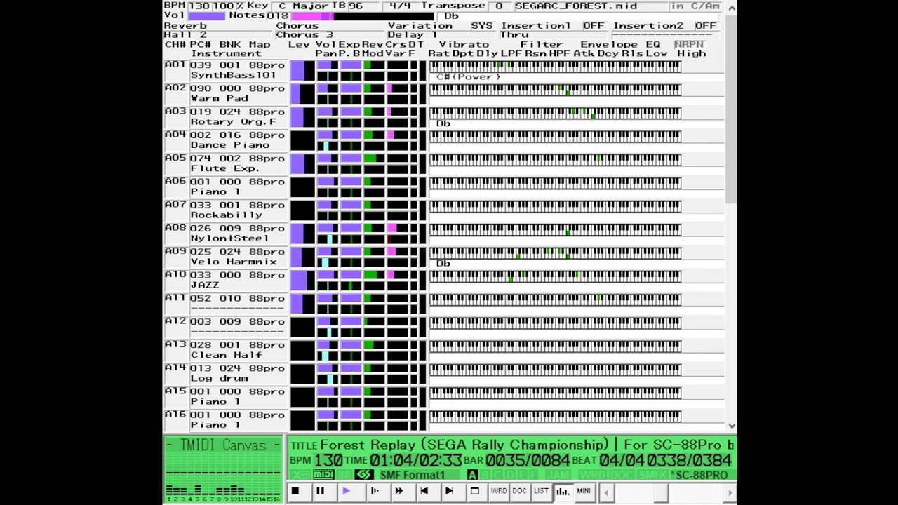 SEGA Rally Championship (Saturn) - Forest Replay【SC-88Pro】