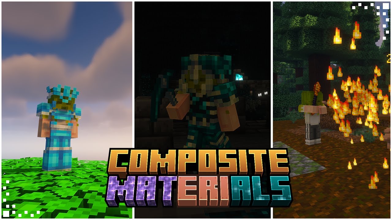 Composite Materials (Minecraft Mod Showcase) | New Armors, Tools and Weapons | Forge 1.20.1/1.19.2