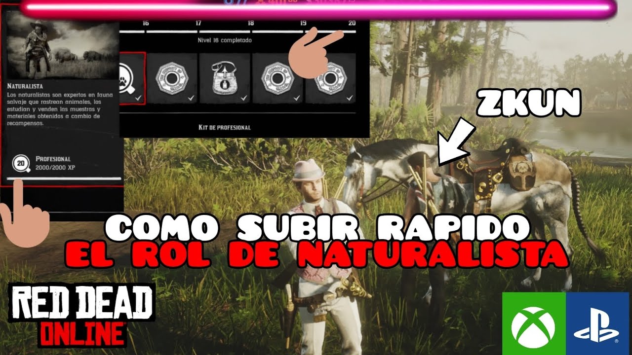 COMO SUBIR DE NIVEL EL ROL DE NATURALISTA FACIL Y RAPIDO RED DEAD ONLINE