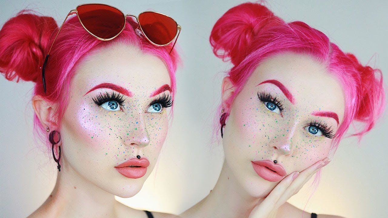 Color Freckles Splatter Makeup Tutorial | Evelina Forsell