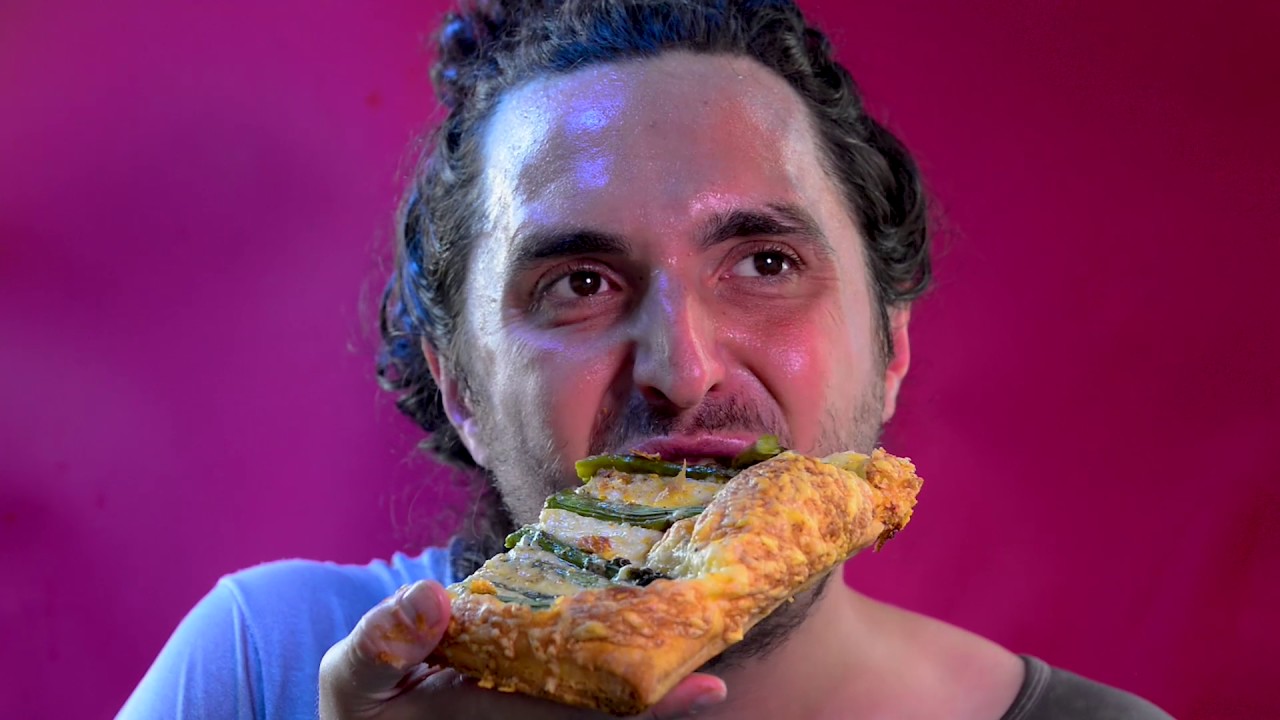ASMR Eating Fontina, Gruyere and Asparagus Puff Pastry Tart