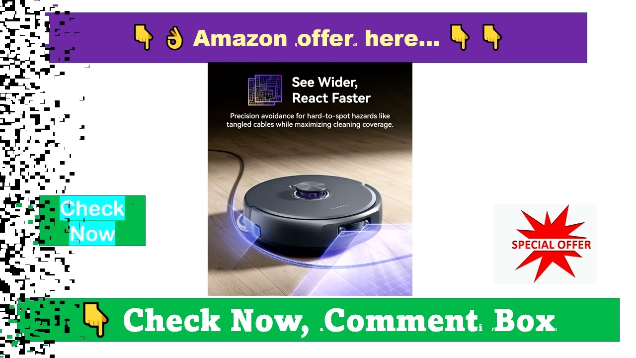 NARWAL Freo Z10 Ultra Robot Vacuum and Mop Combo, Dual RGB