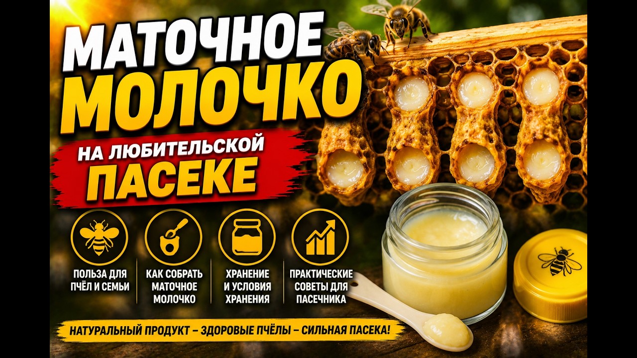 Маточное молочко на любительской пасеке.