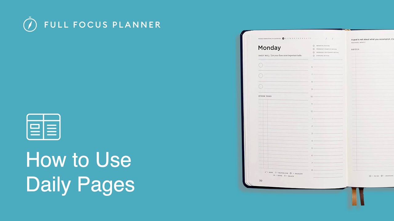How to Use the Daily Pages in the Full Focus Planner | Official Tutorial