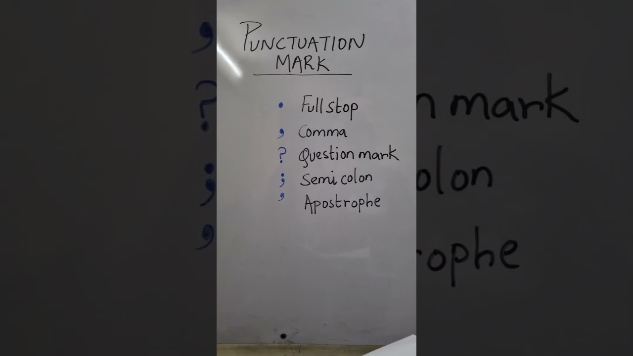 Punctuation Marks in English #shorts #english #punctuation #signs