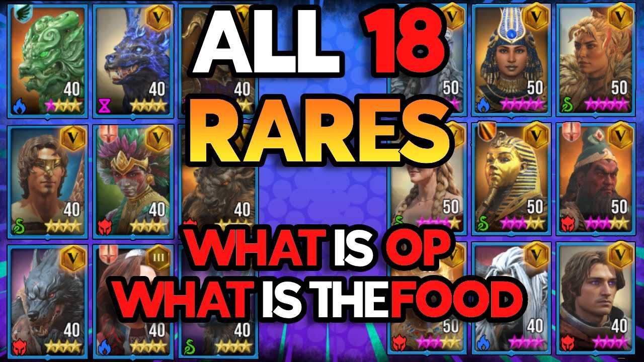 ALL 18 RARES! Whats OP & Whats Food?! Alpha 3 Hero Guide