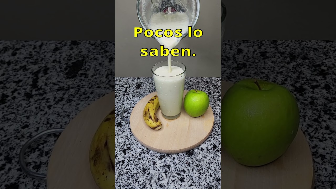 Mezcla banana con manzana, #batidonutricional #batidosaludable.