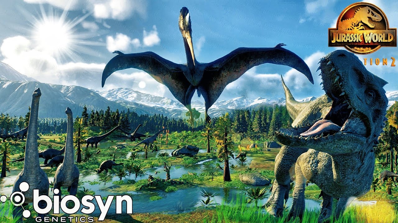 Biosyn sanctuary - Indominus Rex in the valley, Jurassic world evolution