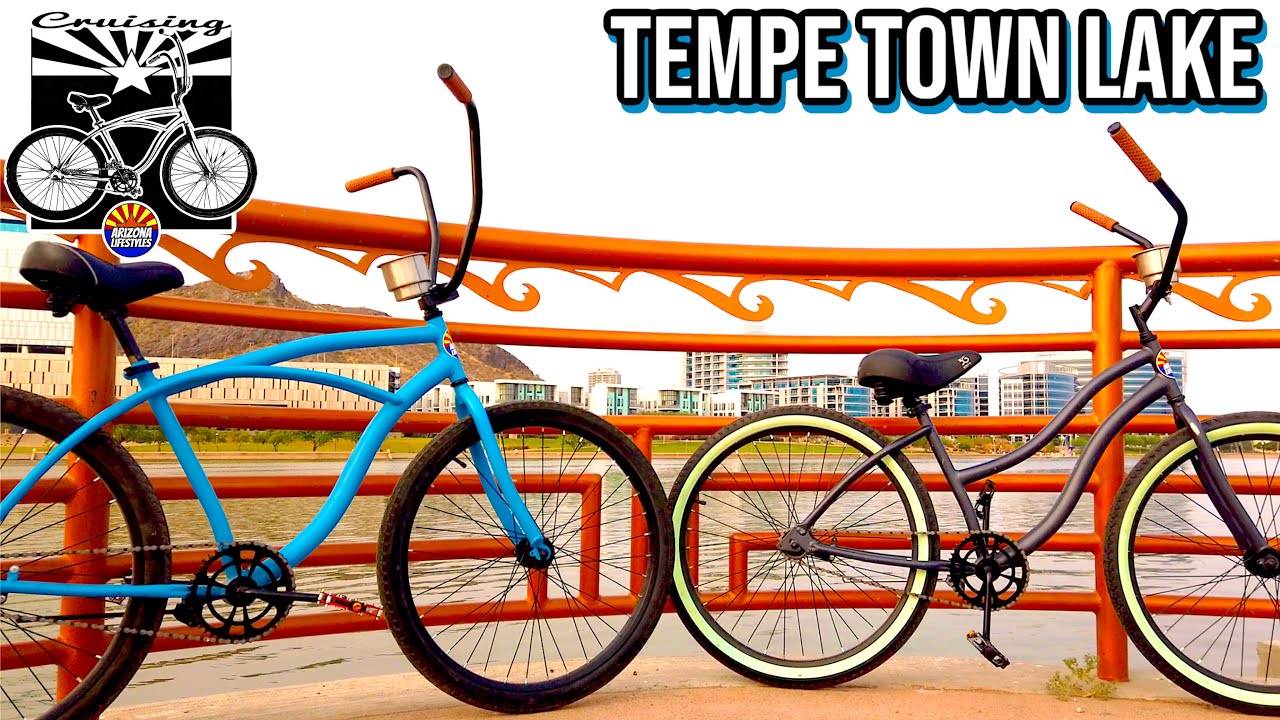 Tempe Town Lake Cruising Arizona Full Scenic Bike Ride in UHD - FULL VERSION