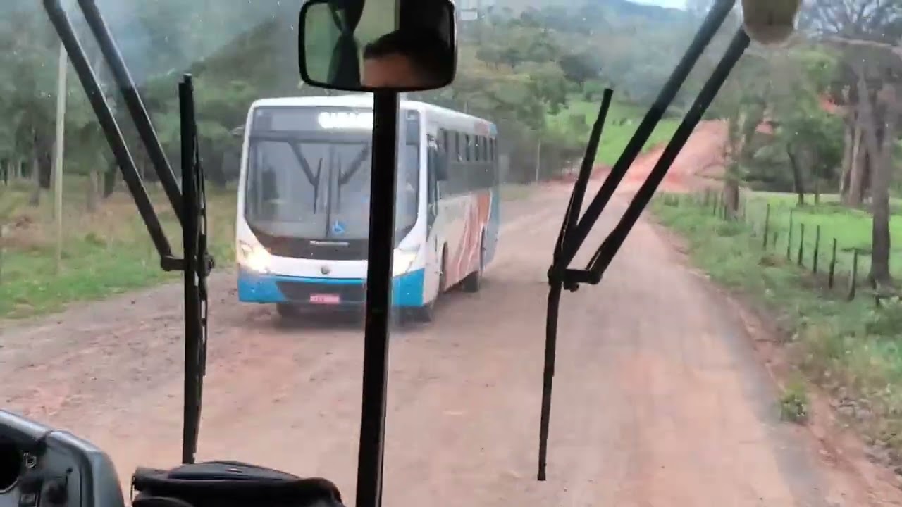 Treinando motorista, linha rural 
