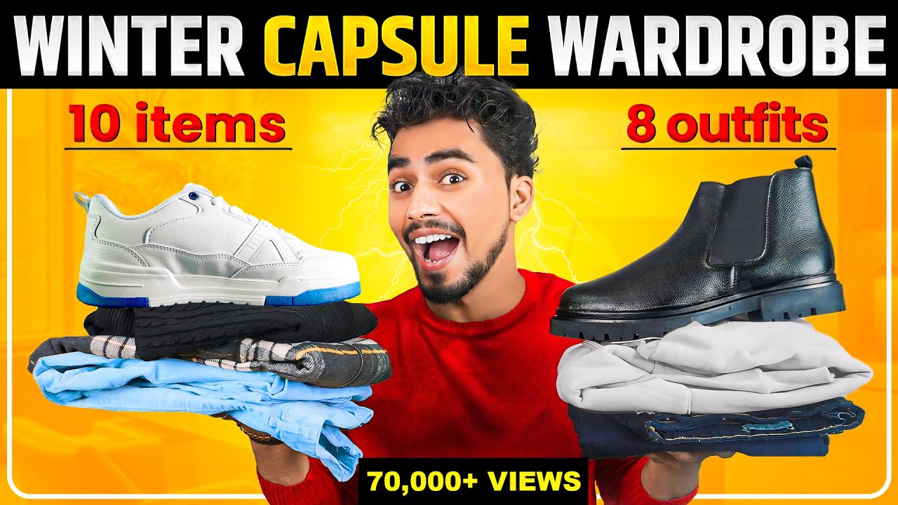 🔥10 ITEMS - 8 OUTFITS🔥| Winter Essentials Every GUY NEEDS | Capsule Wardrobe for MAN 2024