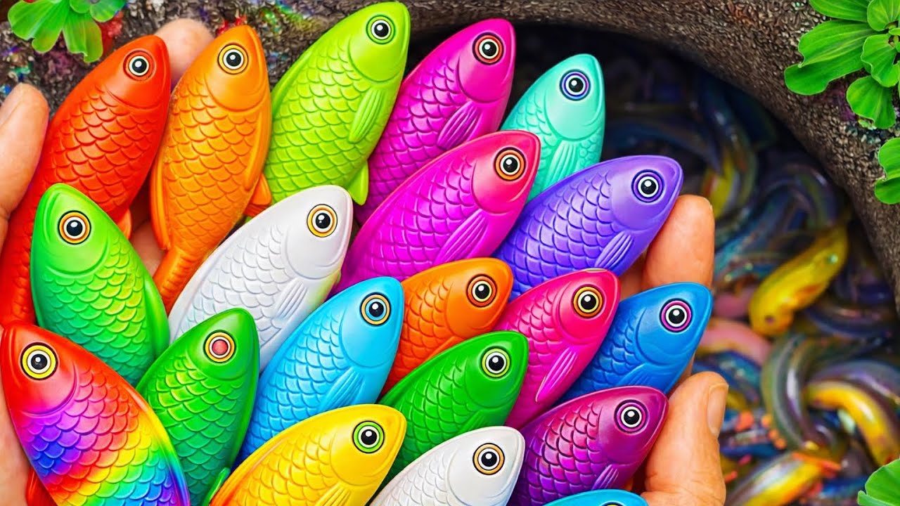 So Many Stunning Rainbow Aquarium Fish! Fun Searching and Catching Moments You Must See