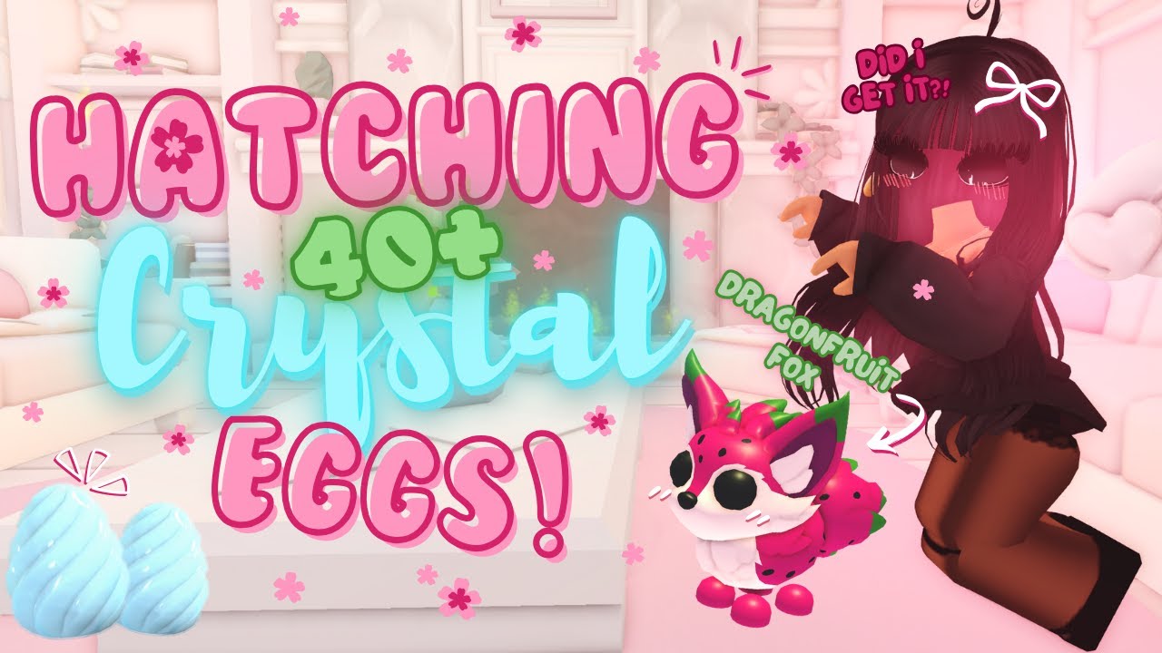 ₊˚𑣲  Hatching 40+ Crystal Eggs .... Did I Get It?!  (੭˃ᴗ˂)੭ .ᐟ.ᐟ Adopt me ! Roblox ♡ ˚｡