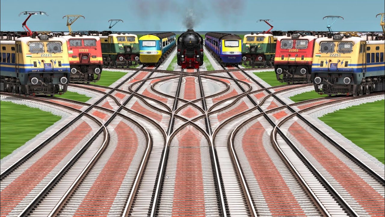 💨 High-Speed Train Storming the Broken Railway Line🚂 Mega Train Crossing Scene – Extreme Rail Action
