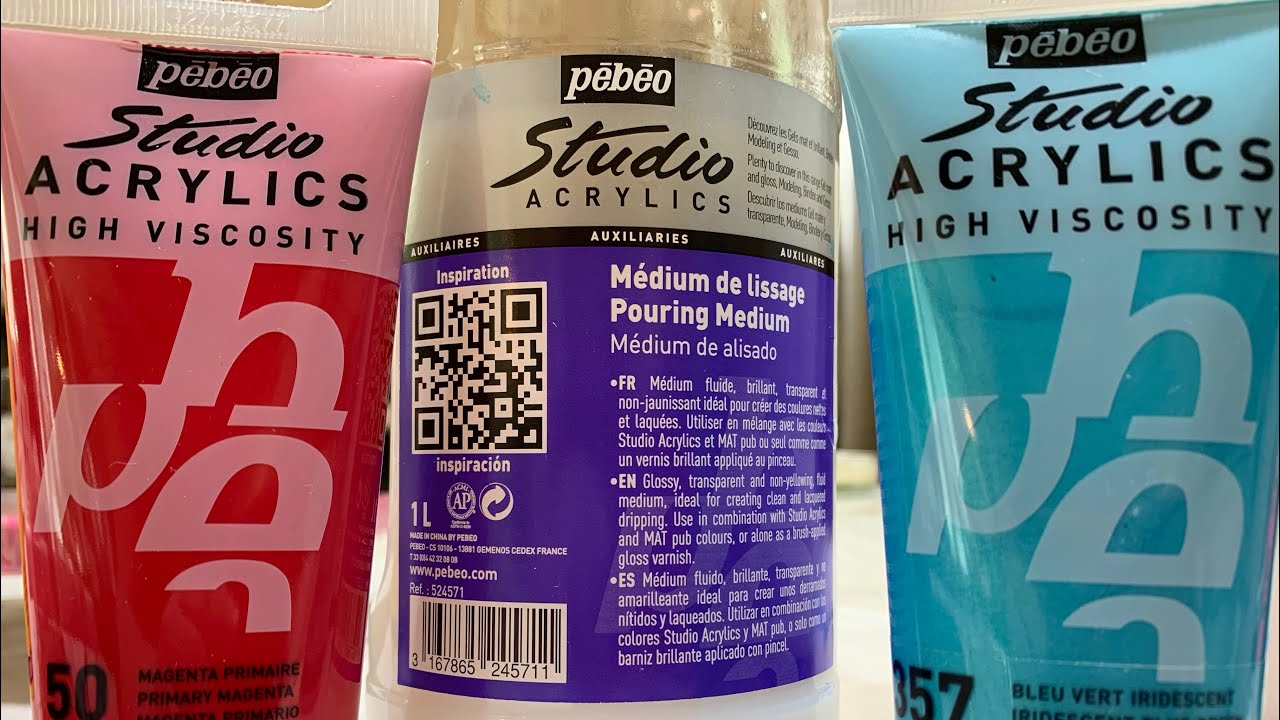 (297) Product Testing: Pebeo Paints & Pouring Medium - Traveling/Wandering Ring Pour - Fluid Acrylic