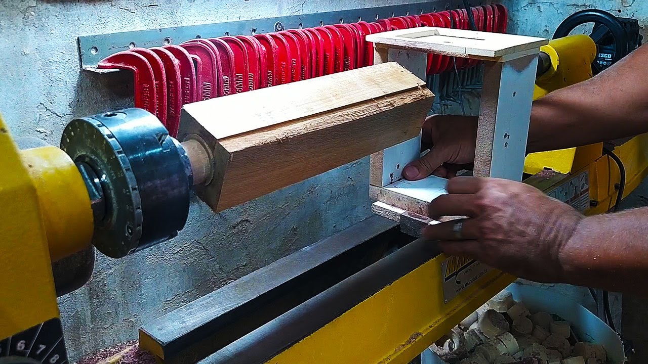 Como ARREDONDAR MADEIRA no Torno. Mais FÁCIL IMPOSSÍVEL l!! #woodlathe