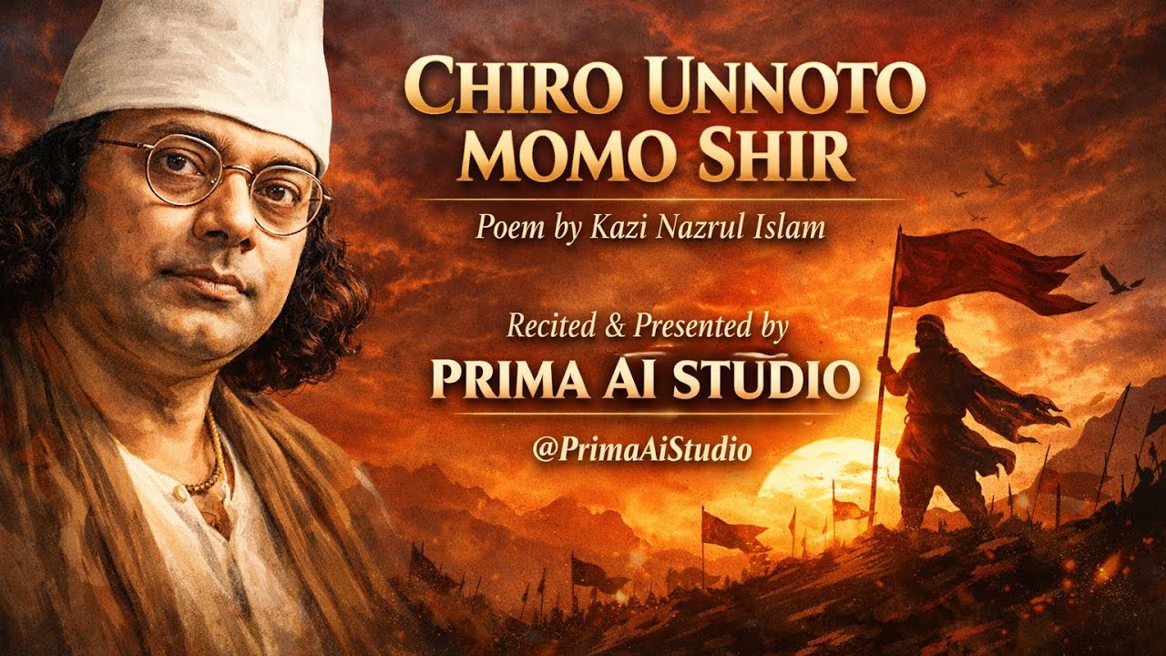 চির উন্নত মম শীর | Chiro Unnoto Momo Shir | Poem by Kazi Nazrul Islam | Recited by Prima AI Studio