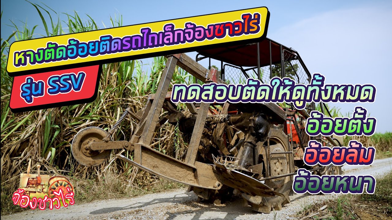 รีวิว หางตัดอ้อยติดรถไถเล็กจ้องชาวไร่ รุ่น SSV ตัดให้ดูแบบเน้นๆ หลายแปลง หลายแบบ ละเอียดยิบ