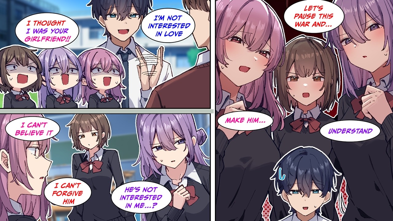 [Manga Dub] My classmates try to make me interested in them after overhearing me say...