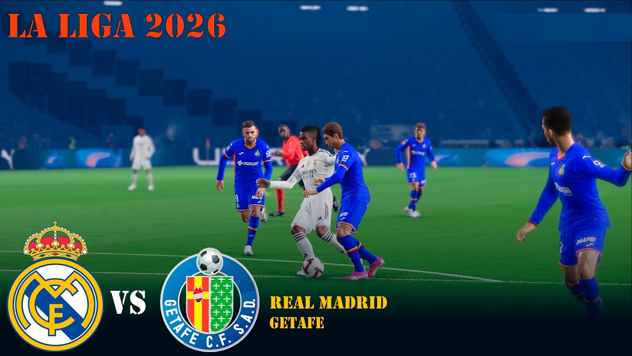 Real Madrid vs Getafe - La Liga 25/26 | Full Match All Goals | Simulation PES