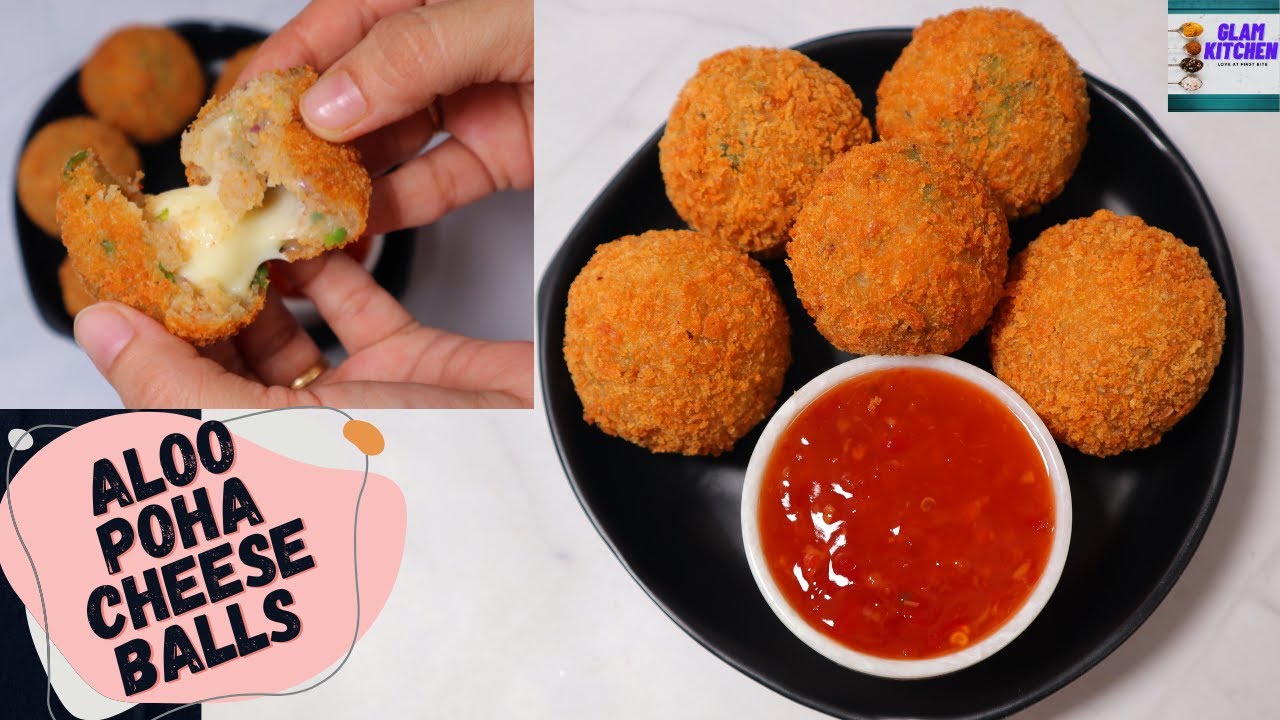 Aloo Poha Cheese Balls | Cheese Balls Recipe | आलू और पोहा का टेस्टी नाश्ता | GLAM KITCHEN
