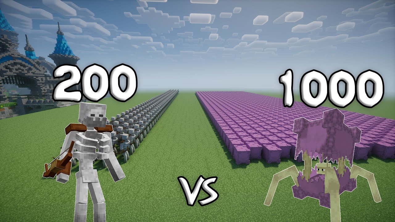 200 Mutant Skeletons Vs 1000 Mutant Shulker |Minecraft|
