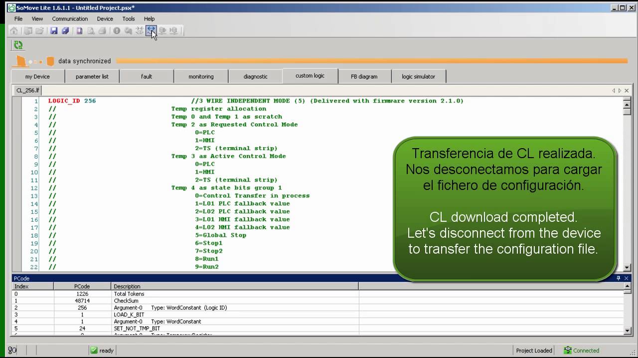 Video FAQ - Transferencia de programa Custom Logic a TesysT con SoMove Schneider Electric
