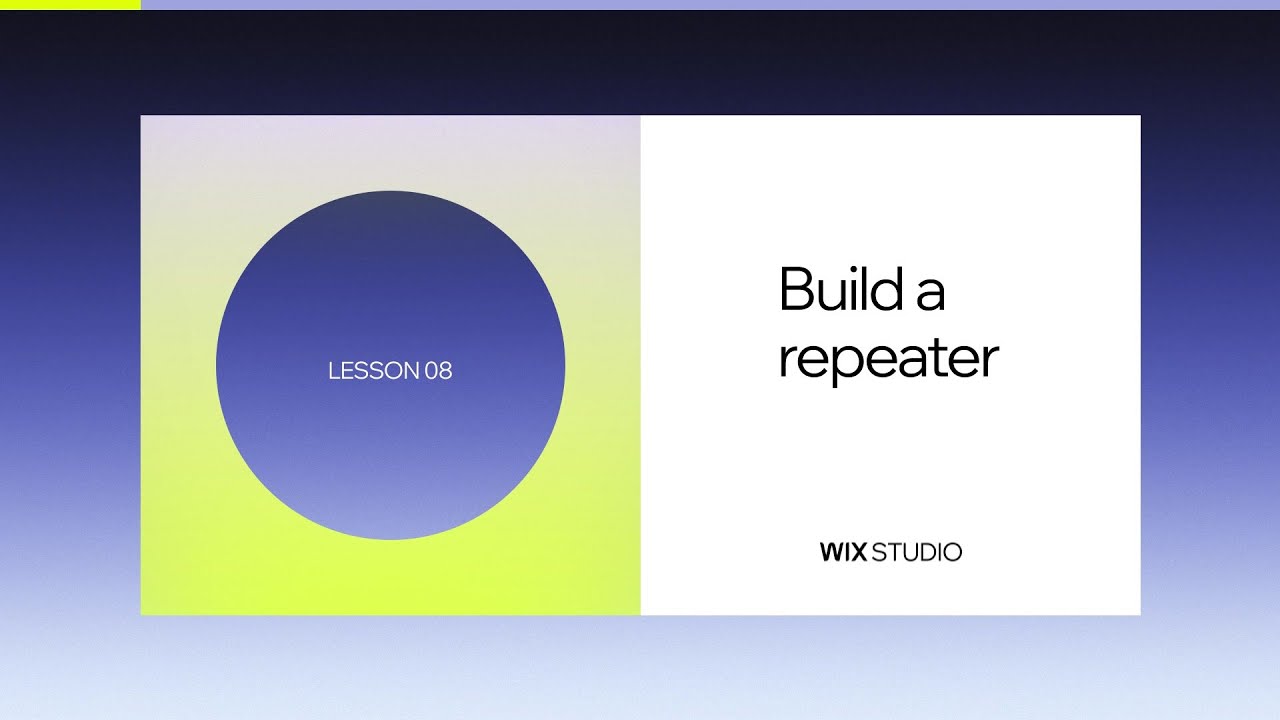 Build with a Repeater with Wix Studio