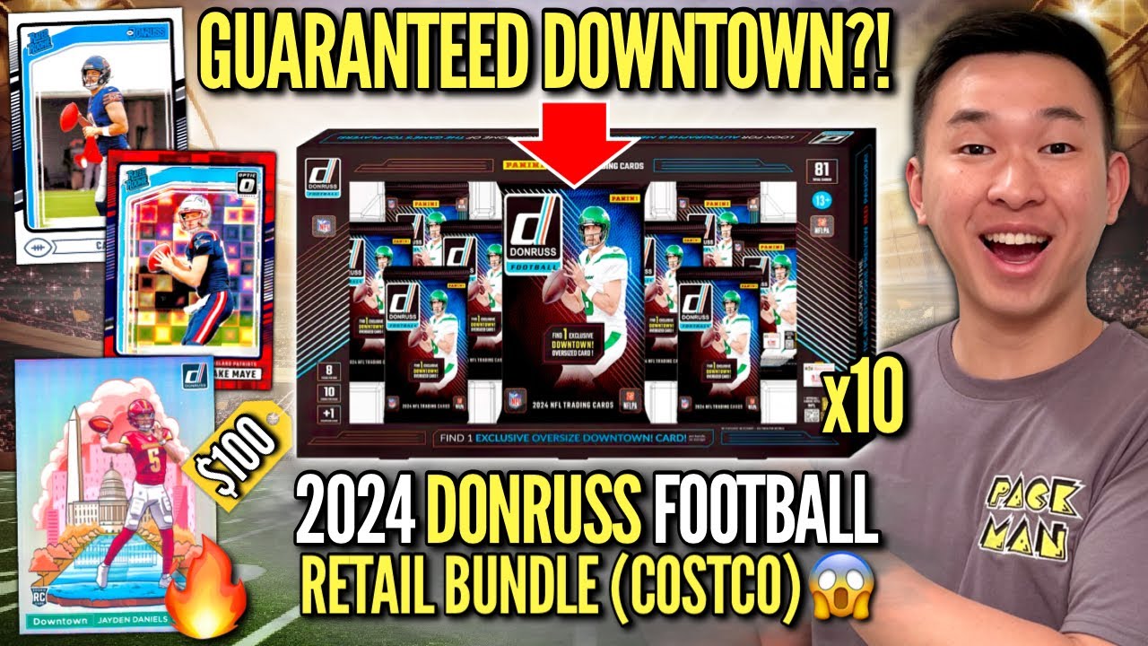 These INSANE new RETAIL BUNDLES guarantee a DOWNTOWN?! 😱🔥 2024 Panini Donruss Football Box Review